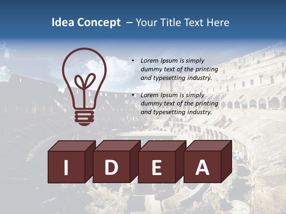 Tourism Roma Amphitheatre PowerPoint Template