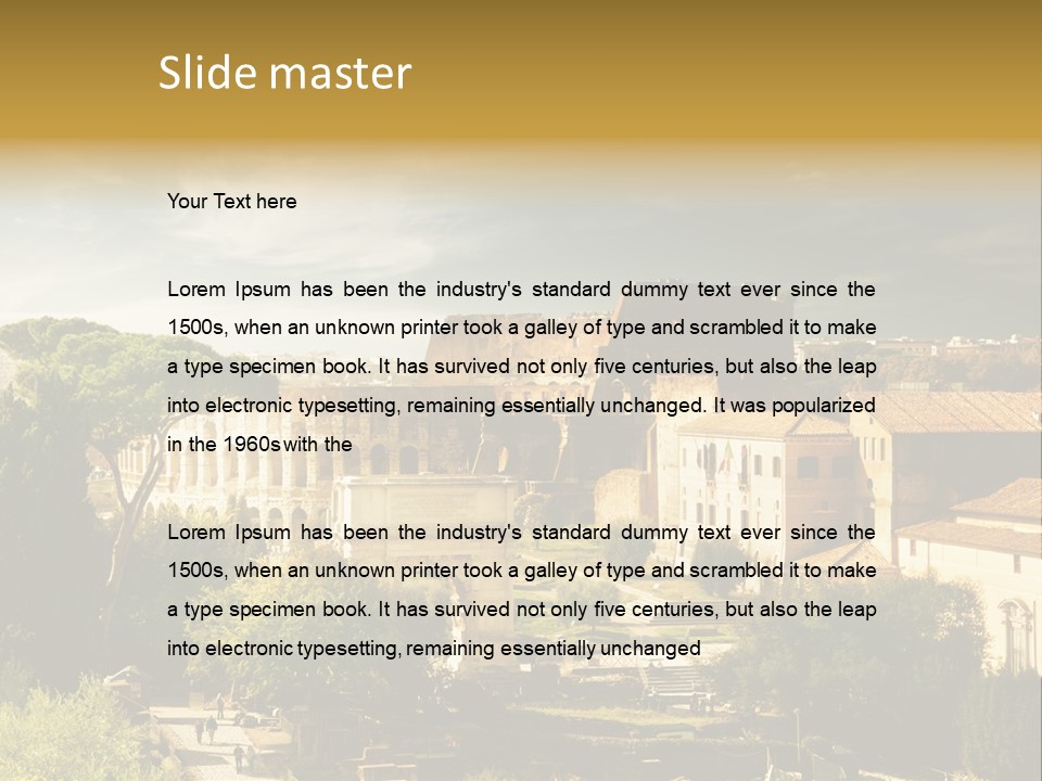 Italian Colosseum Sky PowerPoint Template