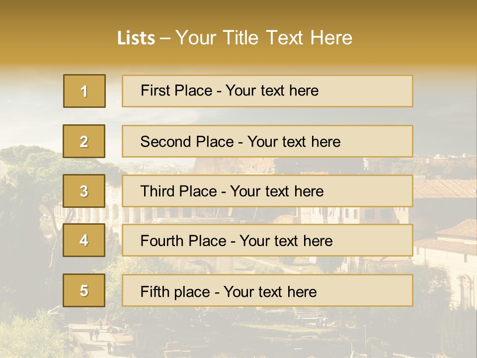 Italian Colosseum Sky PowerPoint Template