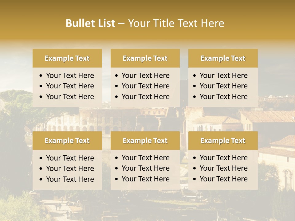 Italian Colosseum Sky PowerPoint Template