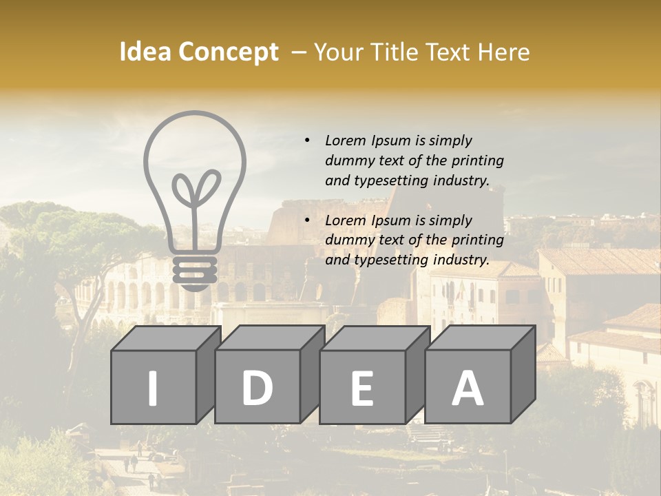 Italian Colosseum Sky PowerPoint Template