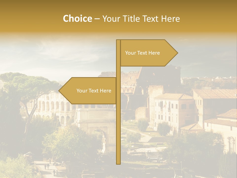 Italian Colosseum Sky PowerPoint Template