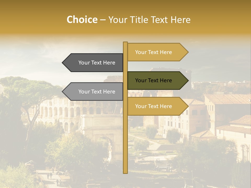 Italian Colosseum Sky PowerPoint Template