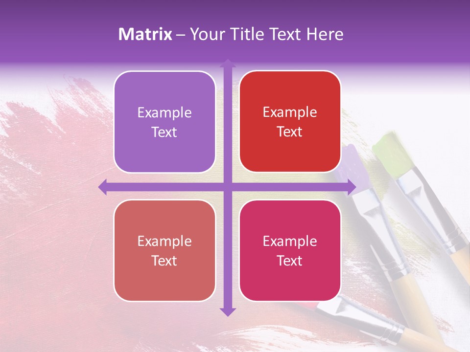 Palette Paintbrush Background PowerPoint Template