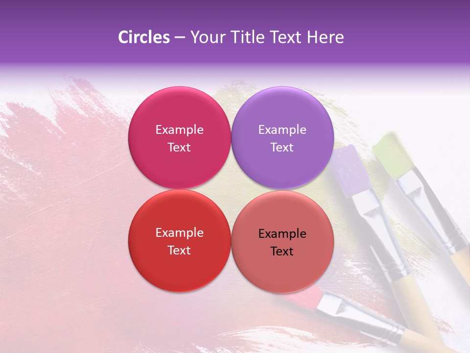 Palette Paintbrush Background PowerPoint Template