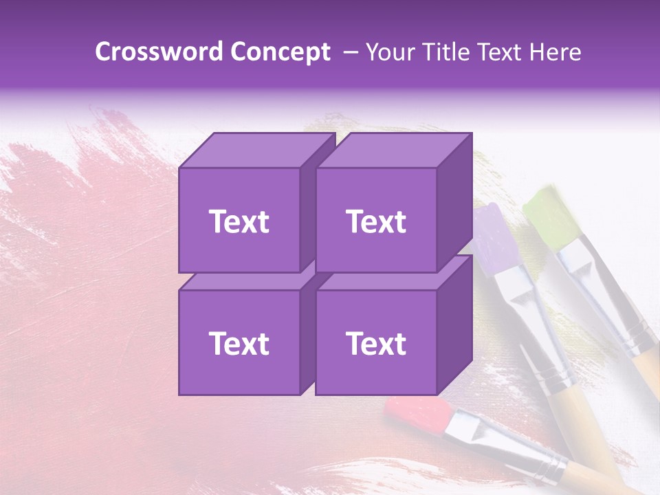 Palette Paintbrush Background PowerPoint Template