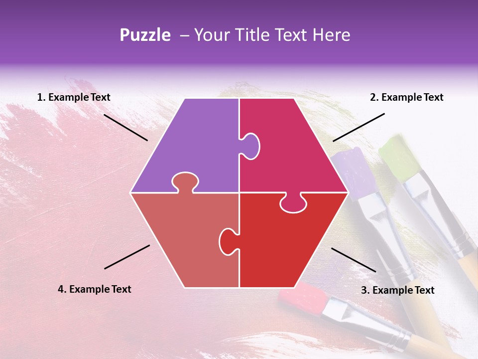 Palette Paintbrush Background PowerPoint Template