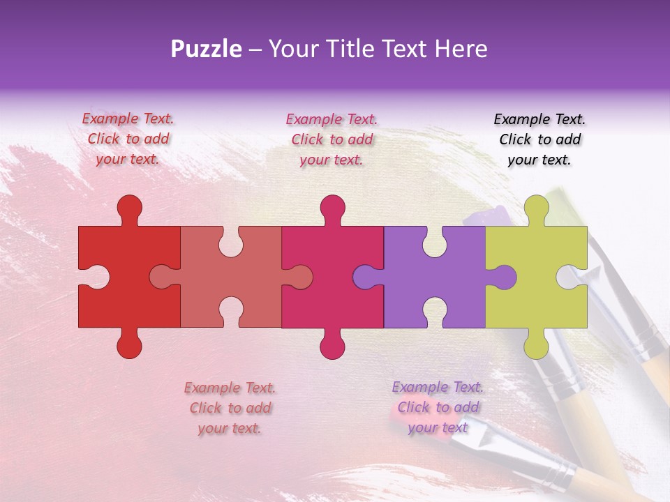 Palette Paintbrush Background PowerPoint Template