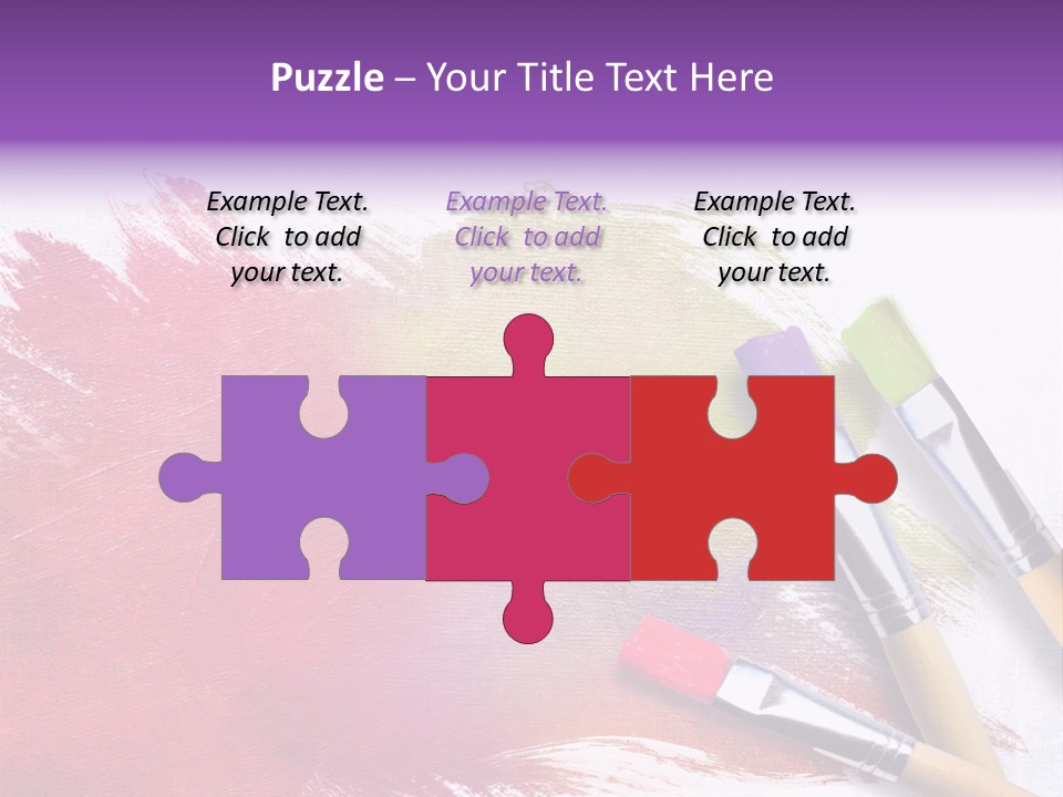 Palette Paintbrush Background PowerPoint Template