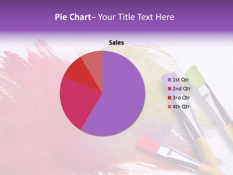 Palette Paintbrush Background PowerPoint Template