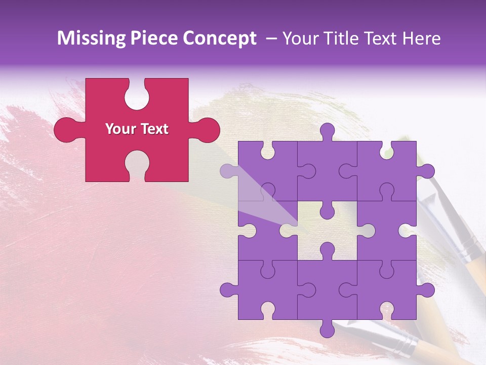 Palette Paintbrush Background PowerPoint Template