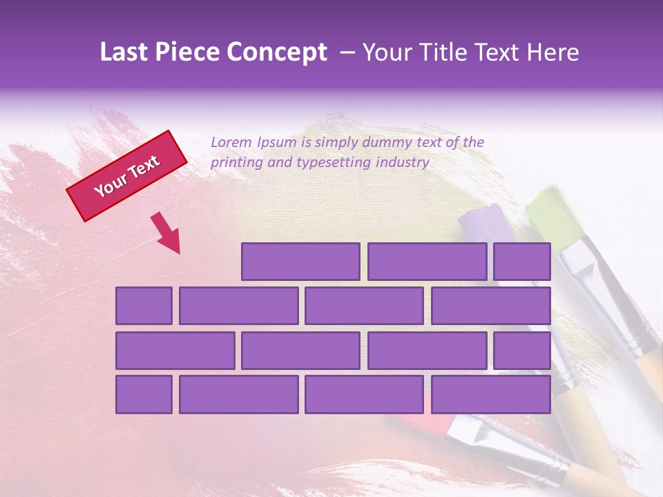 Palette Paintbrush Background PowerPoint Template