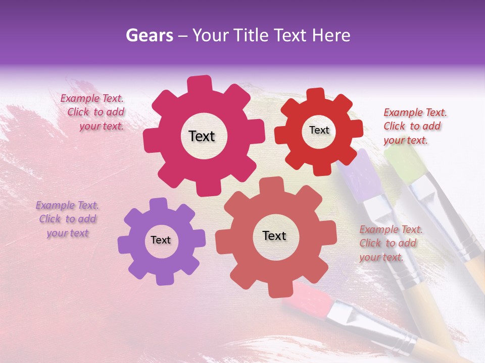 Palette Paintbrush Background PowerPoint Template