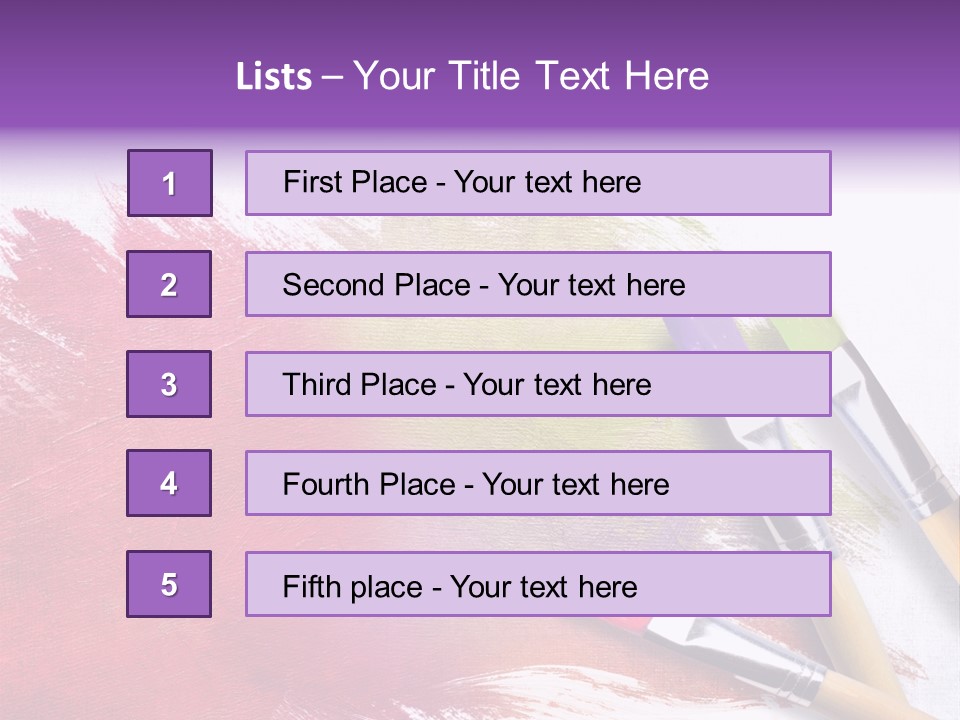 Palette Paintbrush Background PowerPoint Template