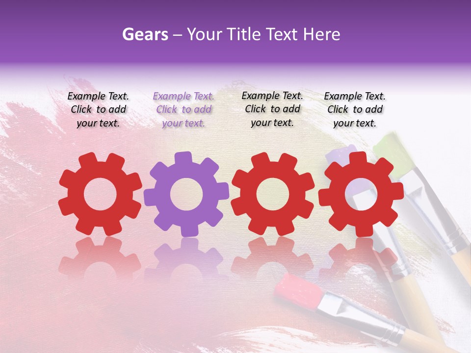 Palette Paintbrush Background PowerPoint Template