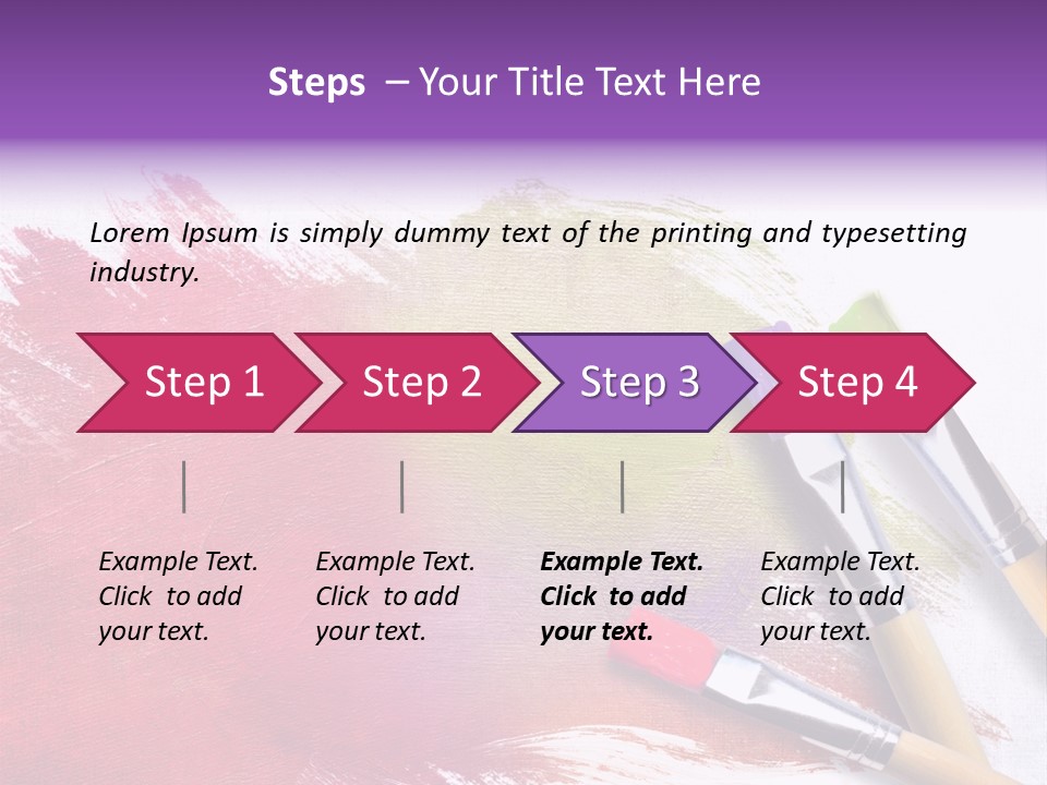 Palette Paintbrush Background PowerPoint Template
