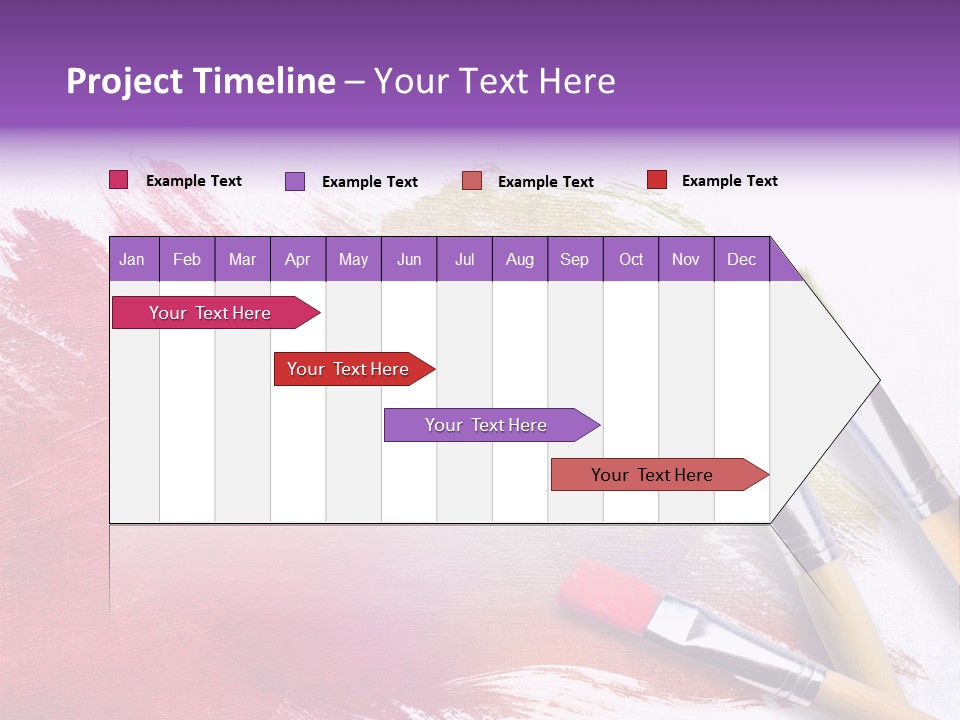 Palette Paintbrush Background PowerPoint Template