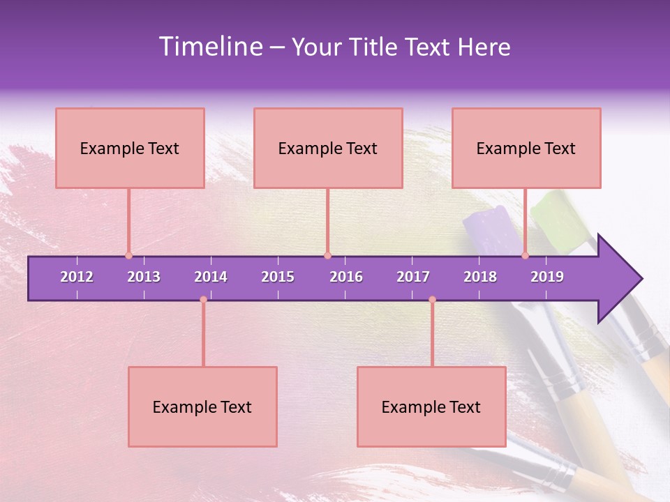 Palette Paintbrush Background PowerPoint Template