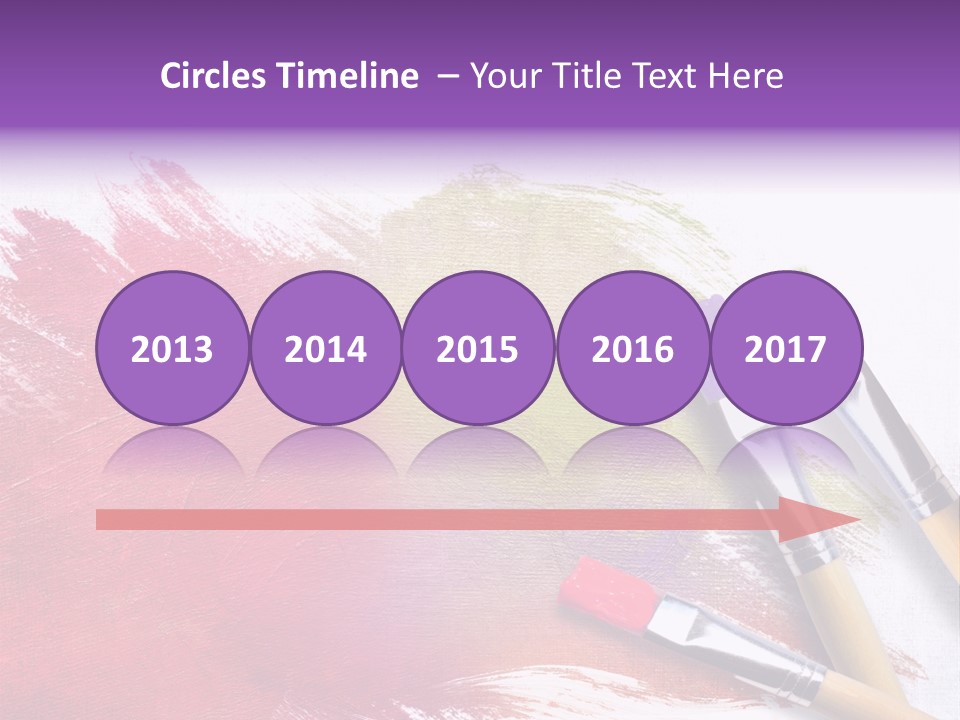 Palette Paintbrush Background PowerPoint Template