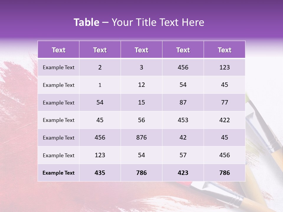 Palette Paintbrush Background PowerPoint Template