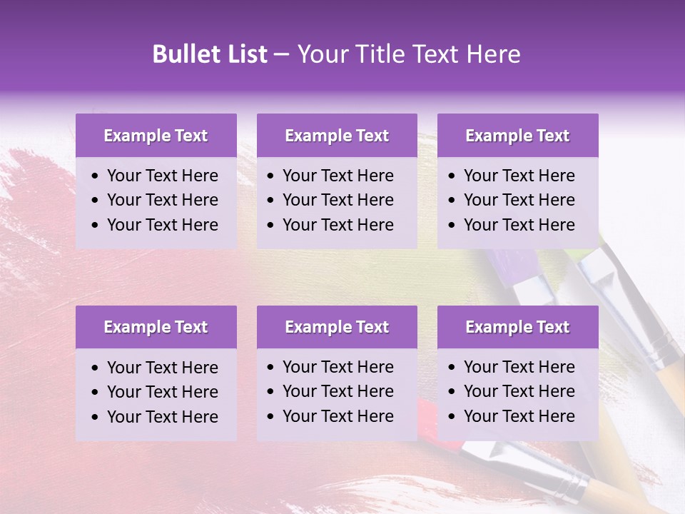 Palette Paintbrush Background PowerPoint Template