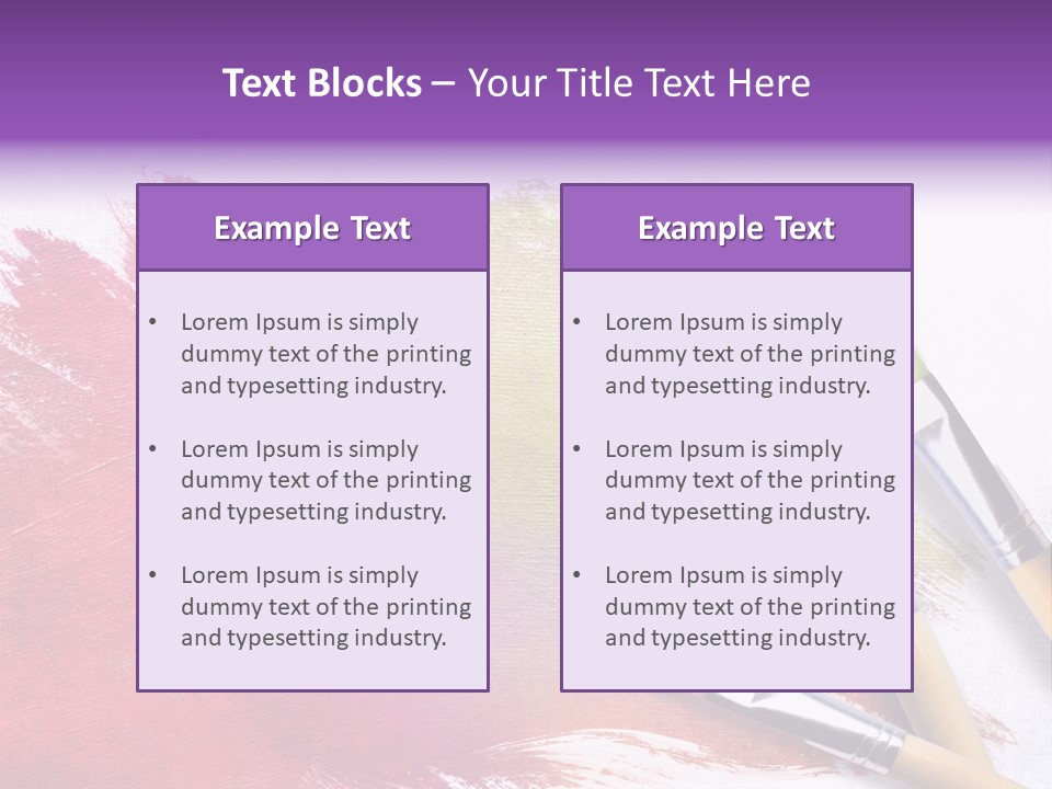 Palette Paintbrush Background PowerPoint Template