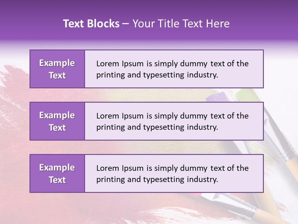 Palette Paintbrush Background PowerPoint Template