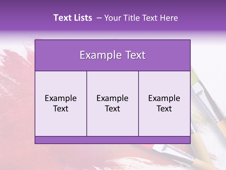 Palette Paintbrush Background PowerPoint Template