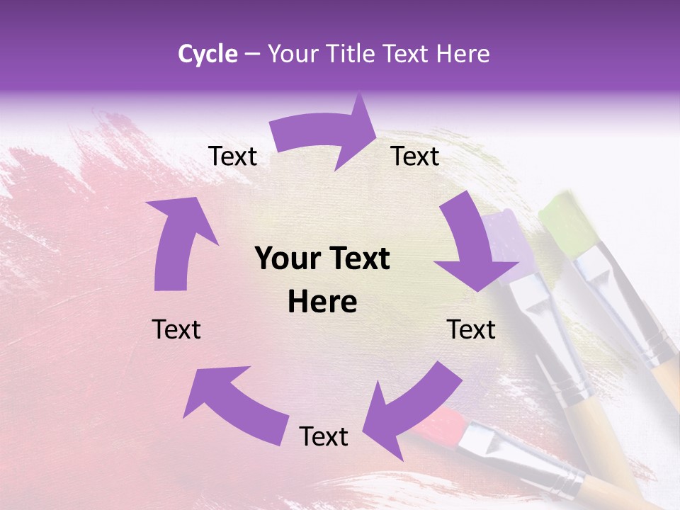 Palette Paintbrush Background PowerPoint Template