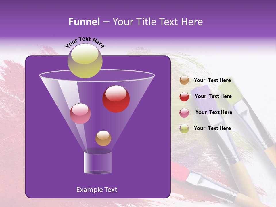Palette Paintbrush Background PowerPoint Template