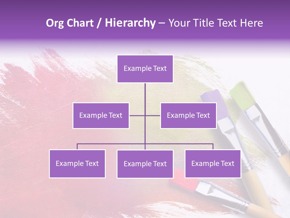 Palette Paintbrush Background PowerPoint Template