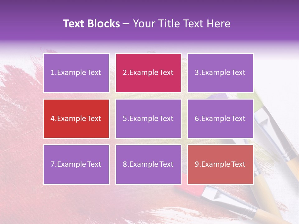 Palette Paintbrush Background PowerPoint Template