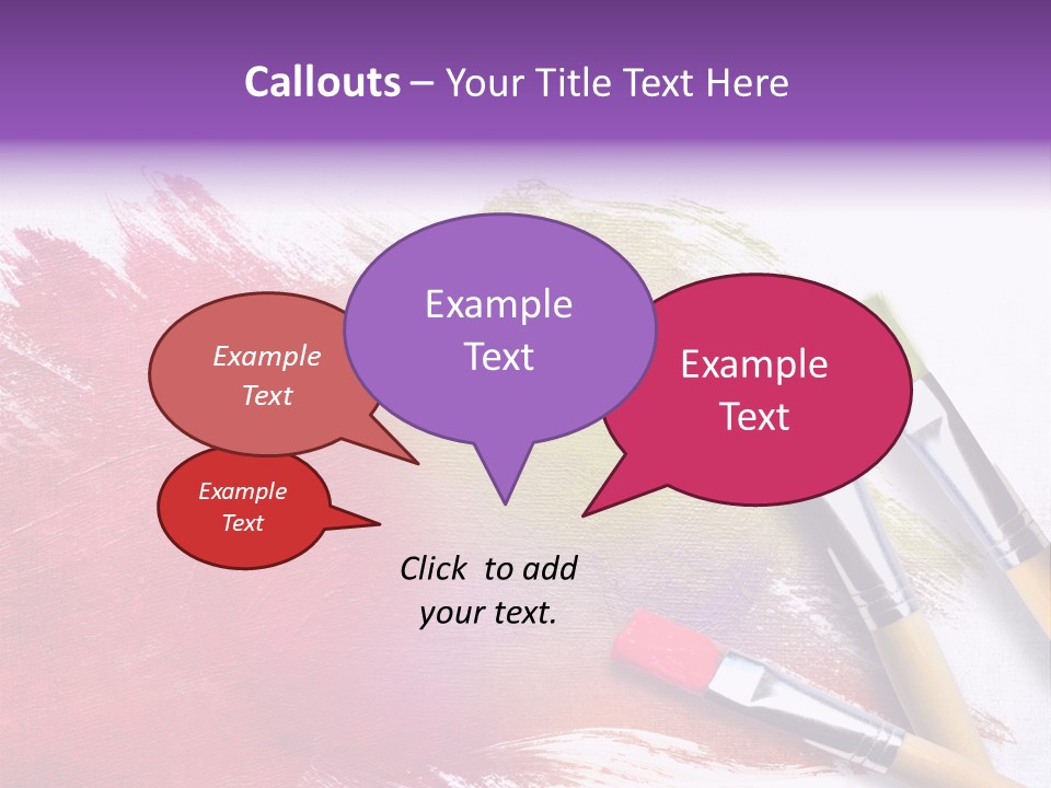 Palette Paintbrush Background PowerPoint Template