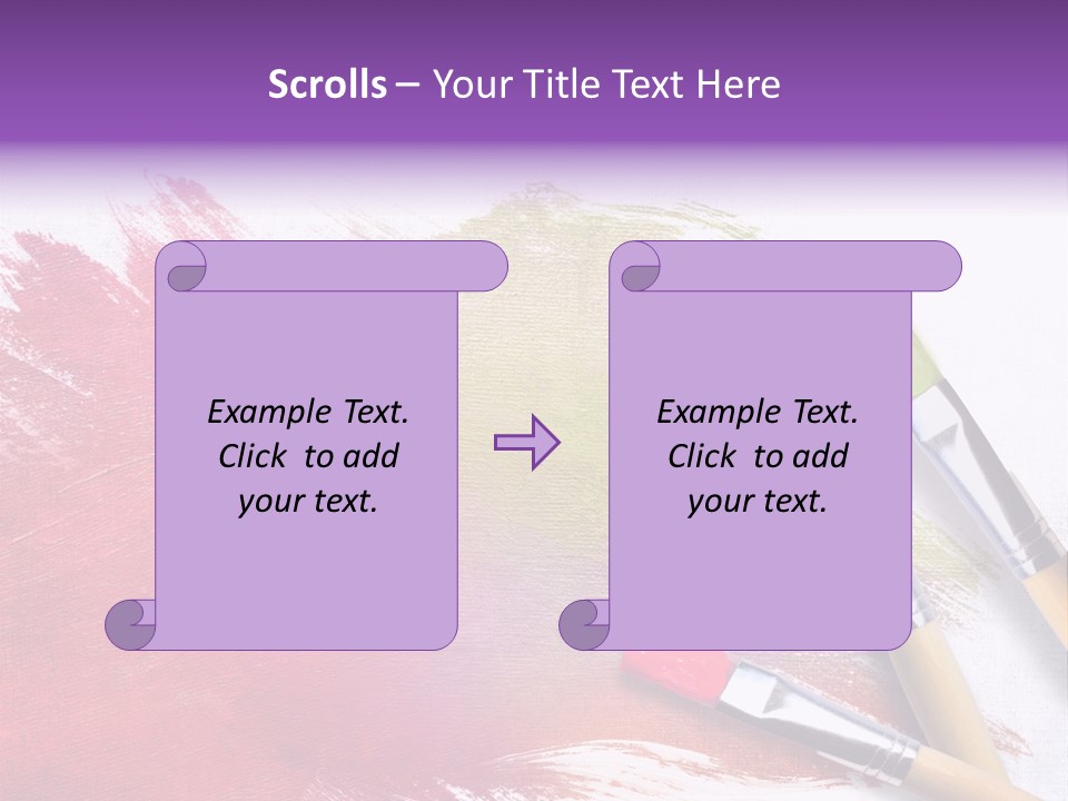 Palette Paintbrush Background PowerPoint Template