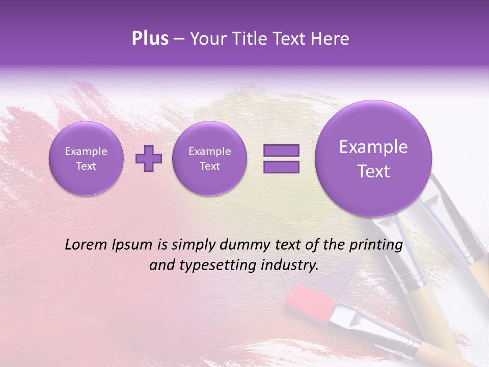 Palette Paintbrush Background PowerPoint Template