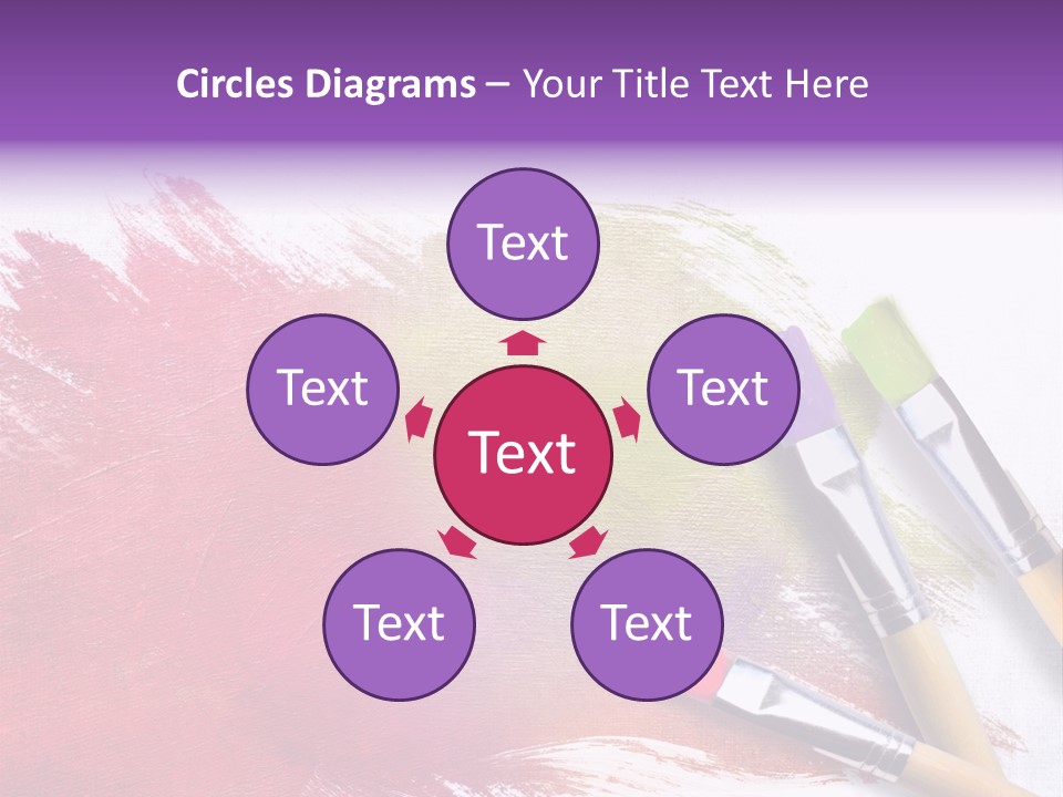 Palette Paintbrush Background PowerPoint Template