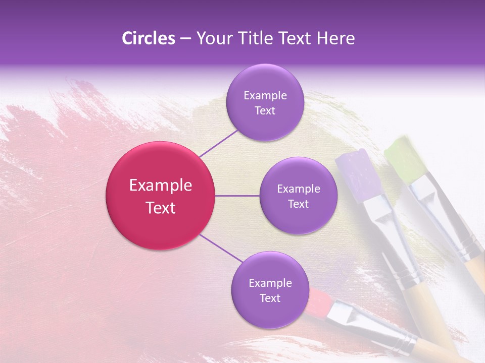 Palette Paintbrush Background PowerPoint Template