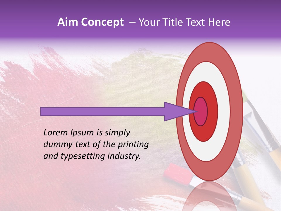 Palette Paintbrush Background PowerPoint Template