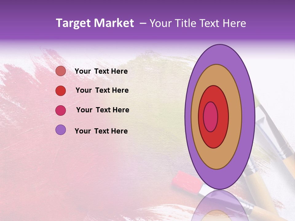 Palette Paintbrush Background PowerPoint Template