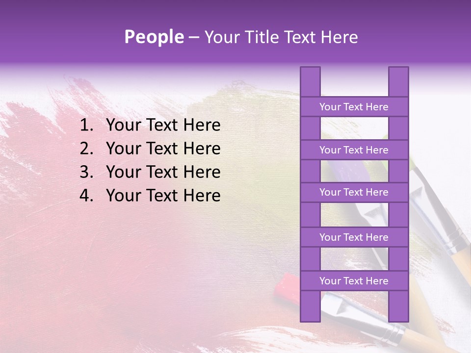 Palette Paintbrush Background PowerPoint Template
