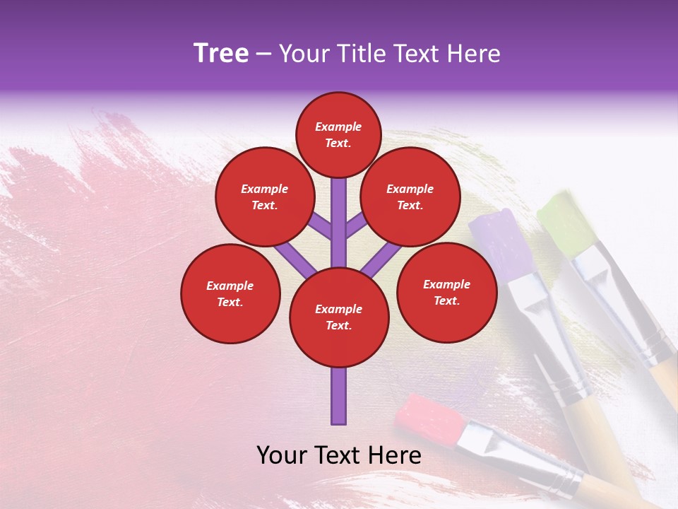 Palette Paintbrush Background PowerPoint Template