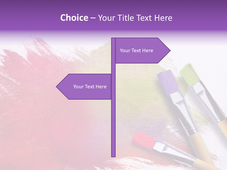 Palette Paintbrush Background PowerPoint Template