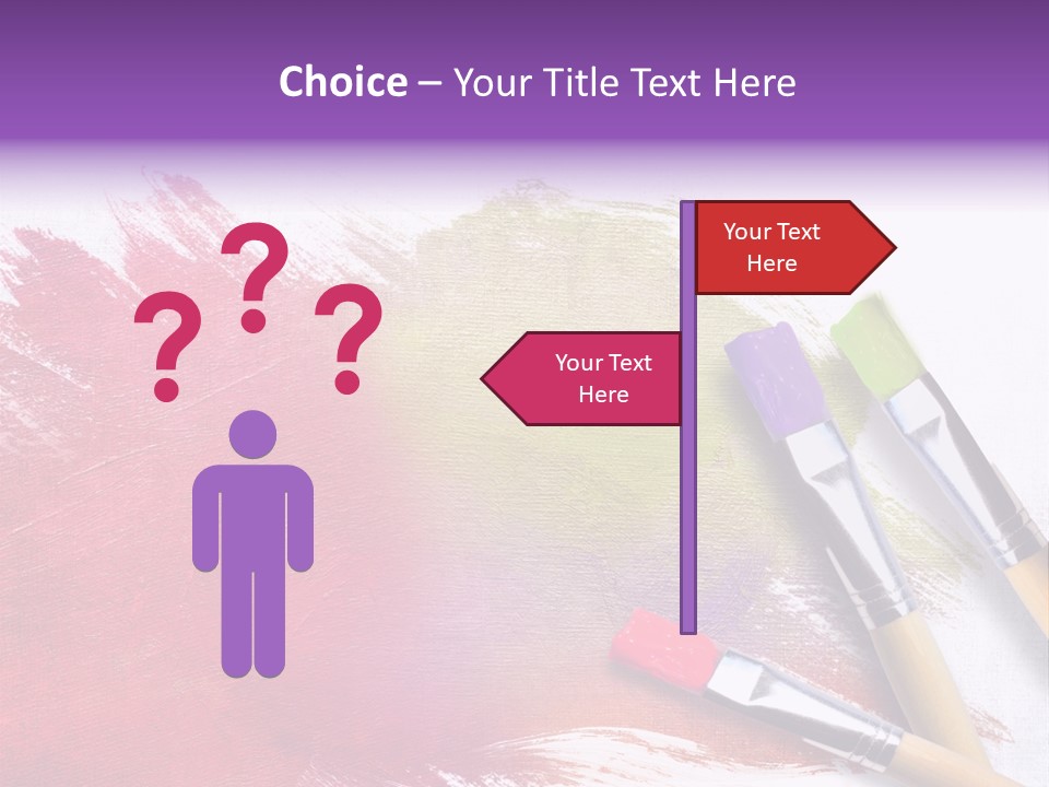 Palette Paintbrush Background PowerPoint Template