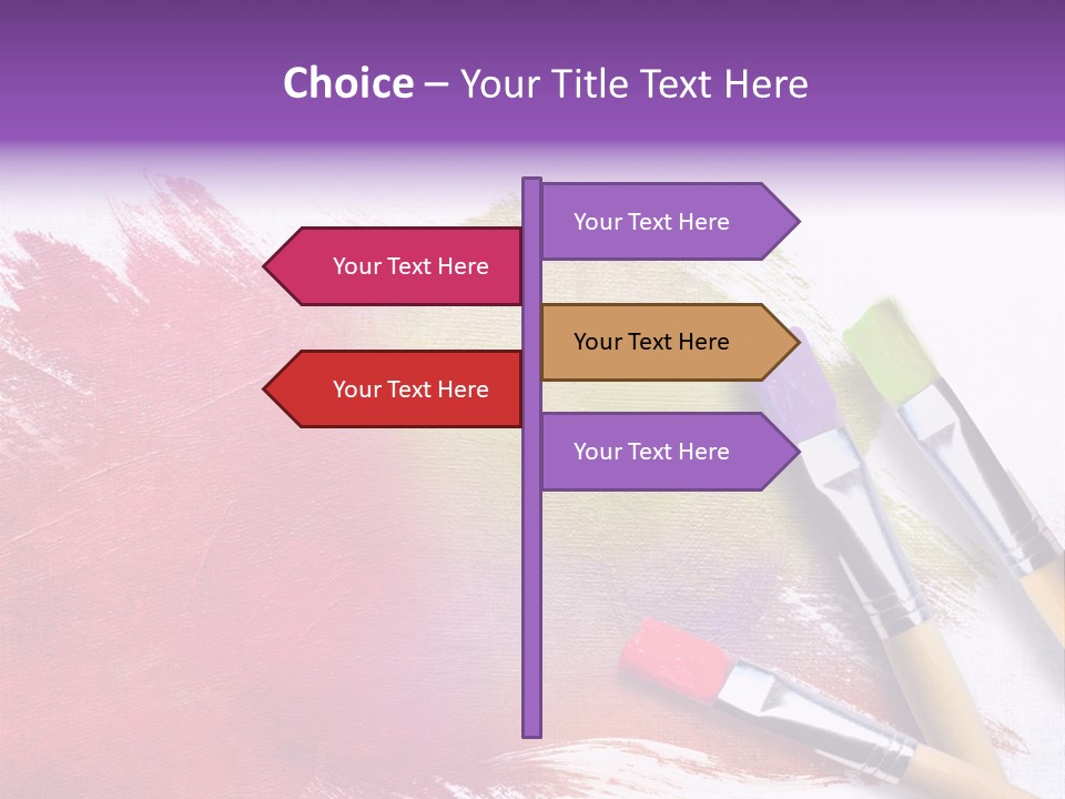 Palette Paintbrush Background PowerPoint Template