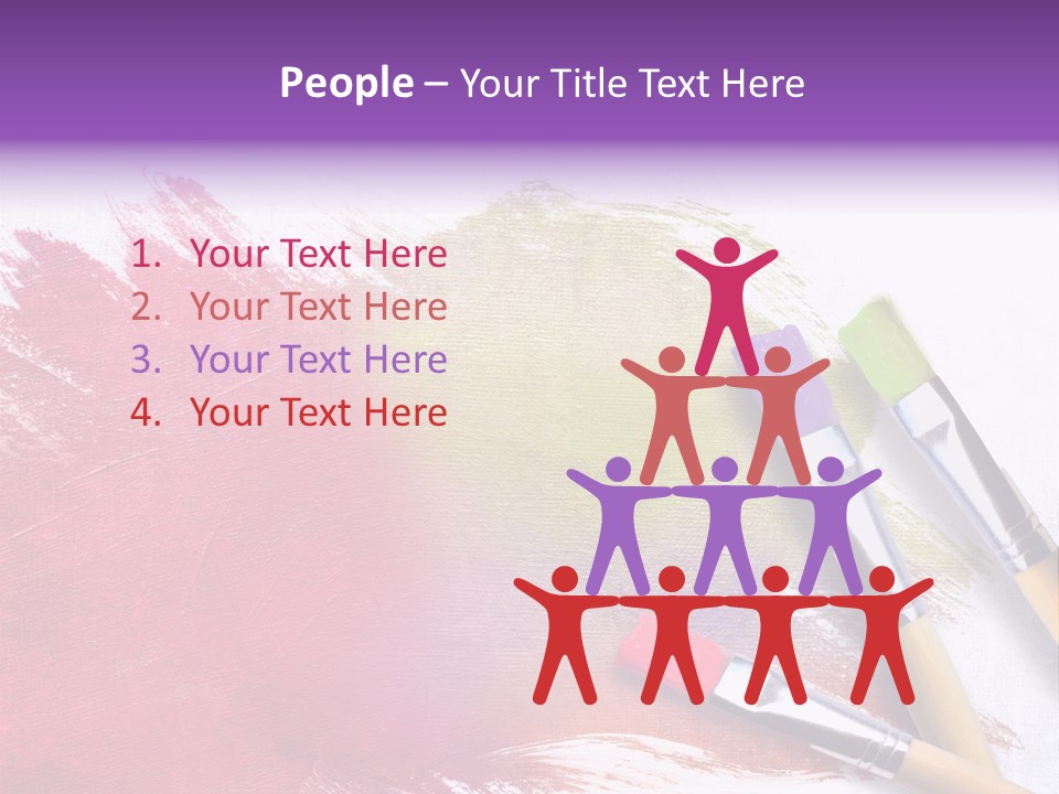 Palette Paintbrush Background PowerPoint Template