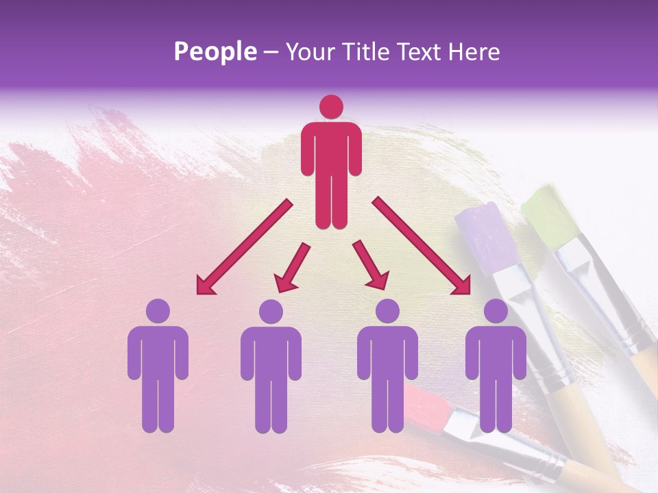 Palette Paintbrush Background PowerPoint Template