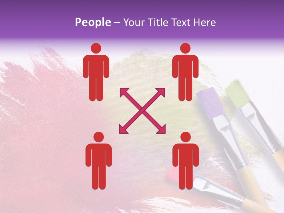 Palette Paintbrush Background PowerPoint Template