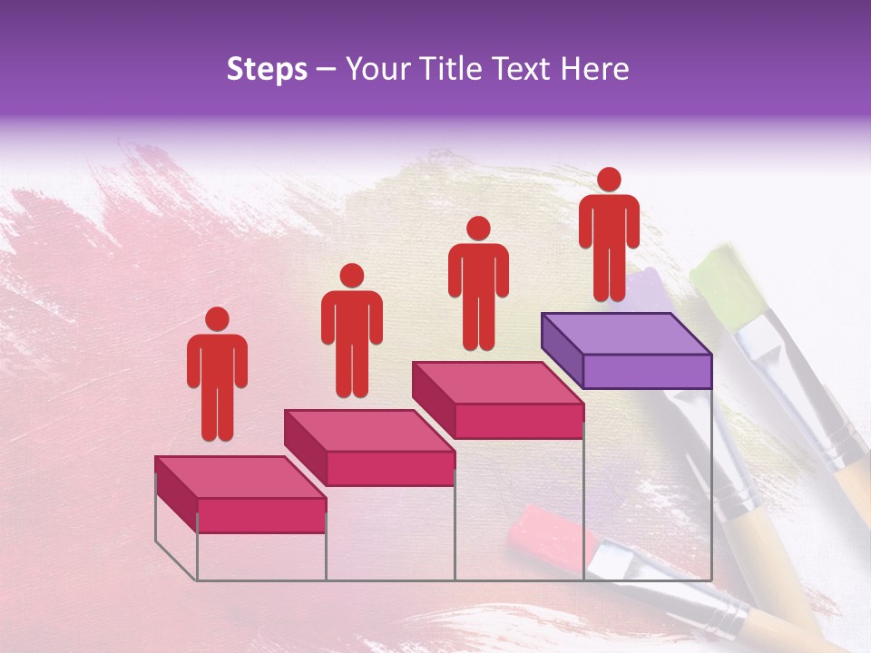 Palette Paintbrush Background PowerPoint Template
