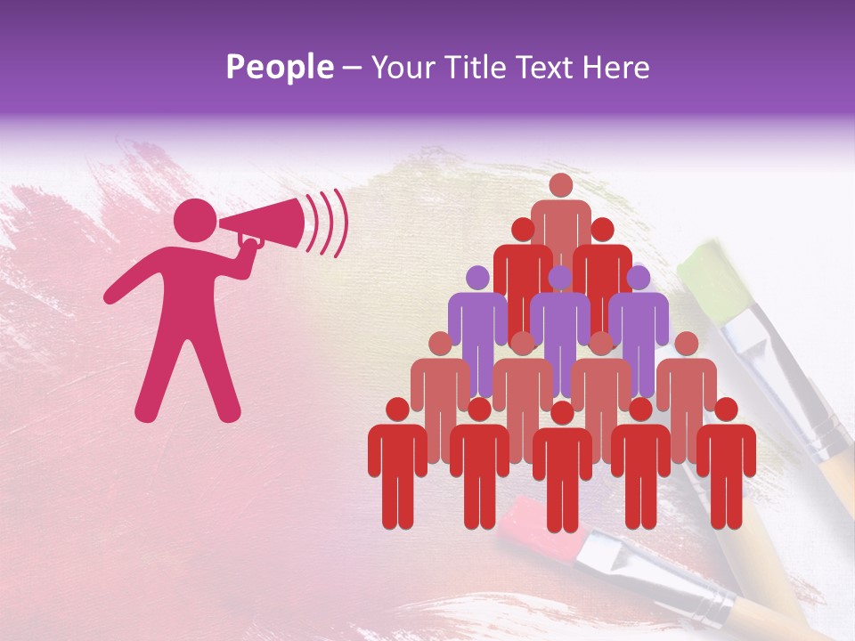 Palette Paintbrush Background PowerPoint Template