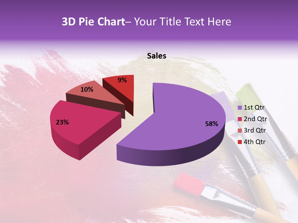 Palette Paintbrush Background PowerPoint Template
